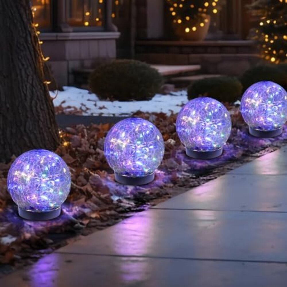 Solar Globe Lights Outdoor Waterproof-Solar Balls-Solar Garden Lights-Orbs